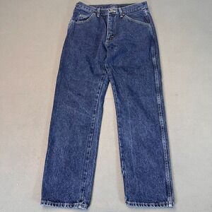 Wrangler Rugged Wear Jeans Mens 32x30 Dark Blue 100% Cotton Denim Workwear Dad